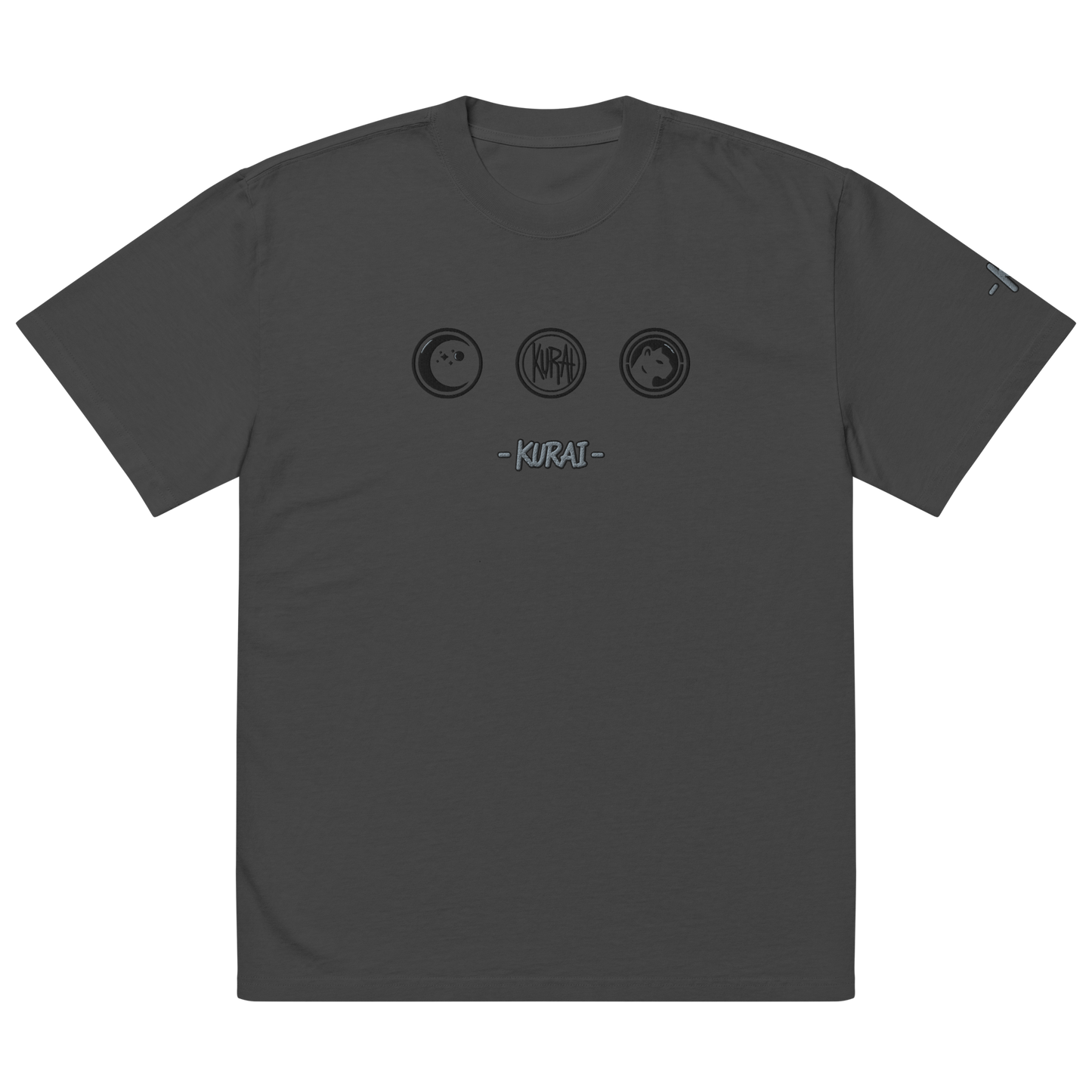 KURAI EMBROIDERED "SHADOW" FADED TEE