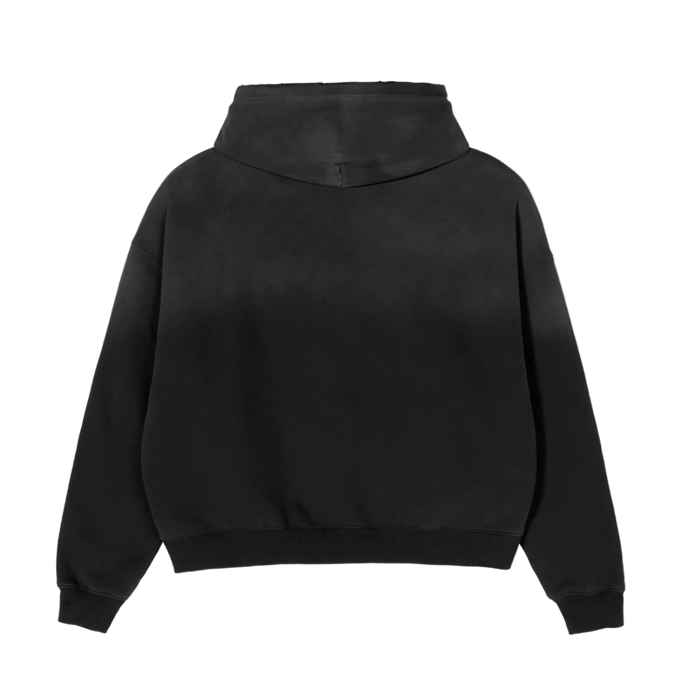 KURAI 3 LOGO BOXY FRAYED SUNFADE HOODIE (400gsm)