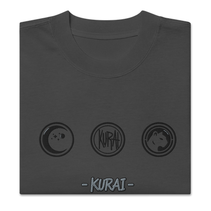 KURAI EMBROIDERED "SHADOW" FADED TEE