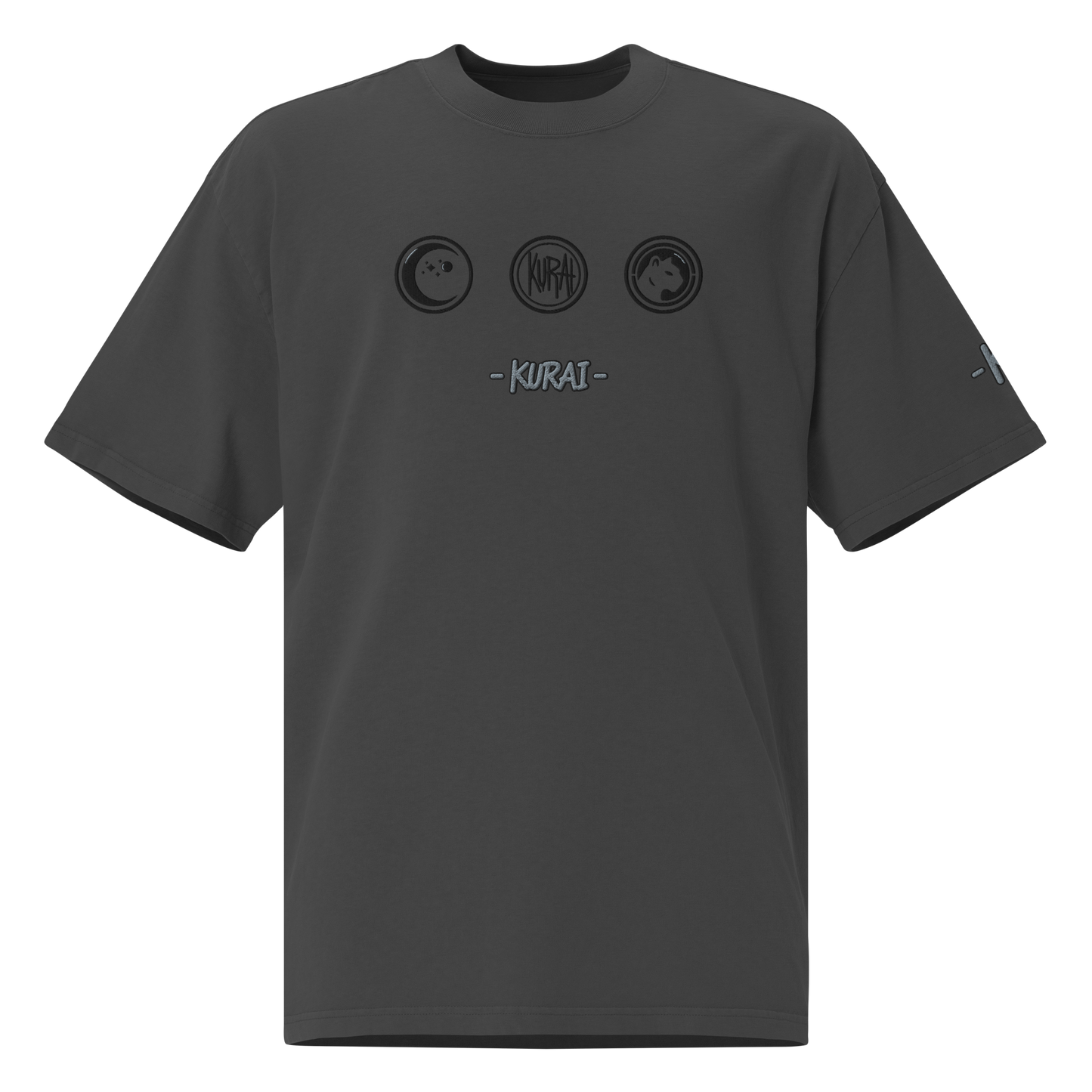 KURAI EMBROIDERED "SHADOW" FADED TEE