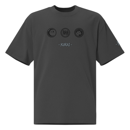 KURAI EMBROIDERED "SHADOW" FADED TEE