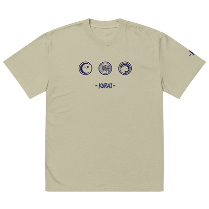 KURAI EMBROIDERED "KHAKI" FADED TEE