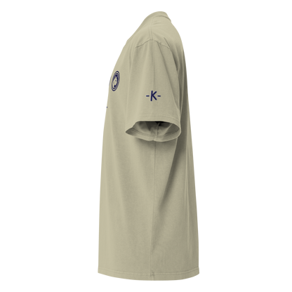 KURAI EMBROIDERED "KHAKI" FADED TEE